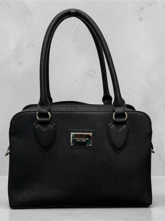 Tignanello Handbags - Tignanello Black Saffiano Satchel